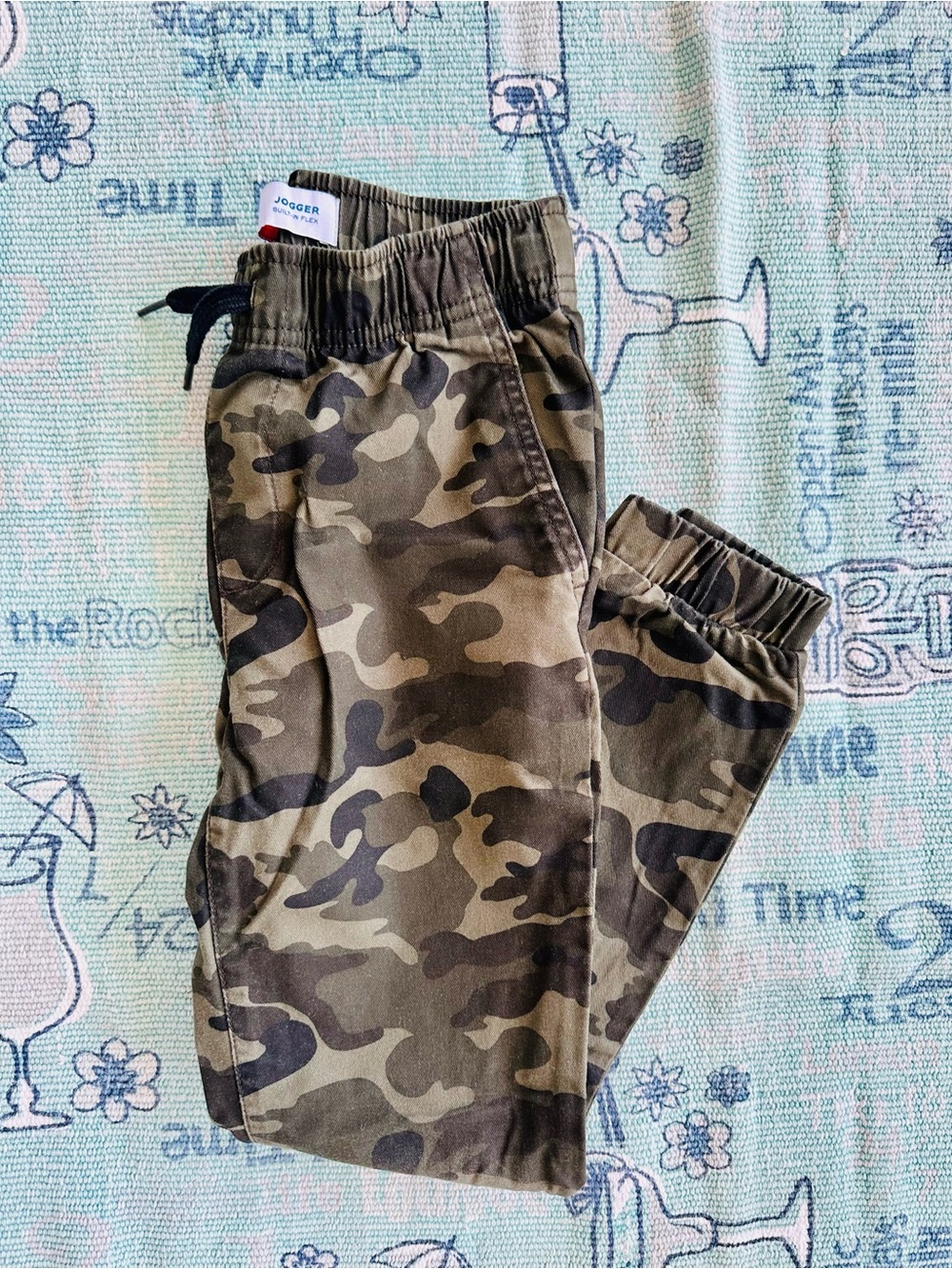 Old Navy Olive Camo Kids Joggers